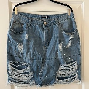 Boohooo Denim Skirt size US 12